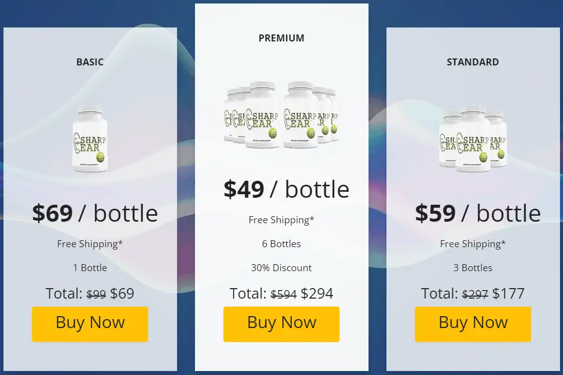 sharpear three package options
